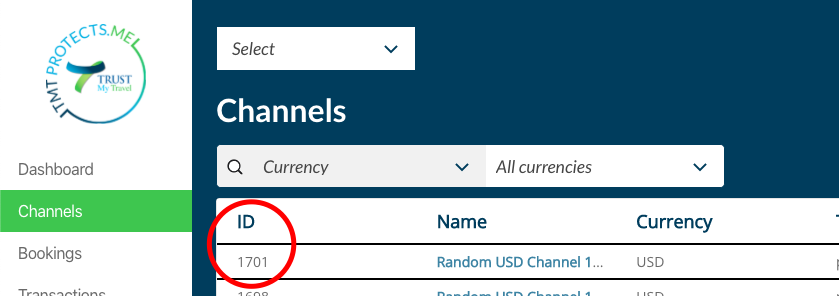 Establishing the channel ID