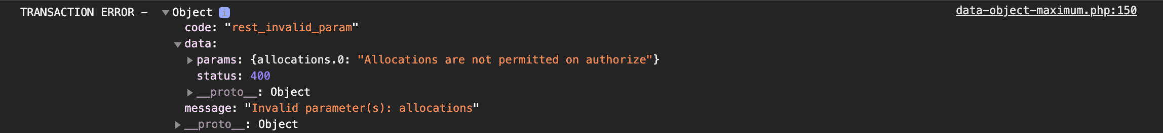 Example of transaction_error